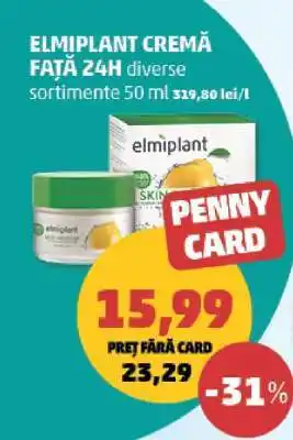 Penny ELMIPLANT CREMĂ FAȚĂ 24H Ofertă