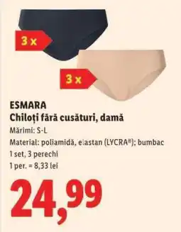 Lidl ESMARA Chiloți fără cusături, damă Ofertă