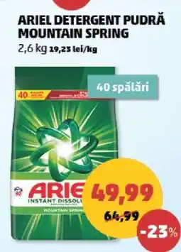 Penny ARIEL DETERGENT PUDRĂ MOUNTAIN SPRING Ofertă