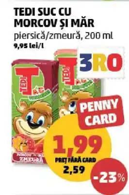 Penny TEDI SUC CU MORCOV ȘI MĂR Ofertă