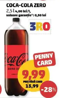 Penny Coca-Cola zero Ofertă