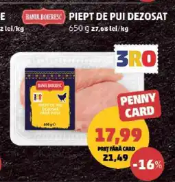 Penny Piept de pui dezosat Ofertă