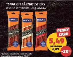 Penny SNACK IT Cârnați sticks Ofertă