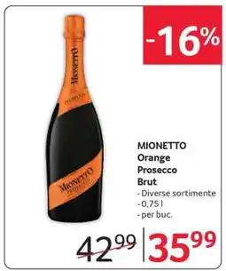 Selgros MIONETTO Orange Prosecco Brut Ofertă
