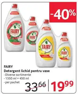 Selgros FAIRY Detergent lichid pentru vase Ofertă