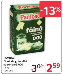 Selgros PAMBAC Făină de grâu albă superioară 000 Ofertă
