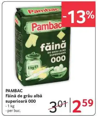 Selgros PAMBAC Făină de grâu albă superioară 000 Ofertă