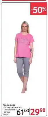 Selgros Pijama damă Ofertă