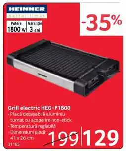 Selgros Grill electric HEG-F1800 Ofertă