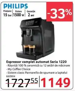 Selgros Espressor complet automat Seria 1220 Ofertă