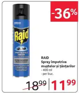 Selgros RAID Spray împotriva muștelor și țânțarilor Ofertă