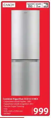Selgros Combină frigorifică CCG1S 518EX Ofertă