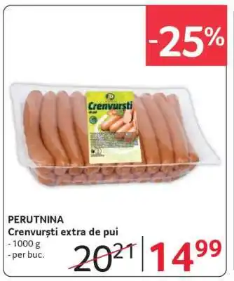 Selgros PERUTNINA Crenvurști extra de pui Ofertă