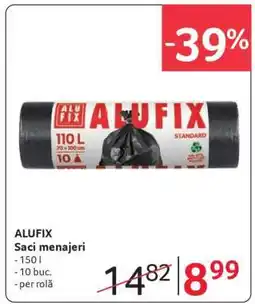 Selgros ALUFIX Saci menajeri Ofertă