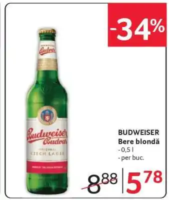 Selgros Budweiser Bere blondă Ofertă