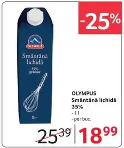 Selgros OLYMPUS Smântână lichidă 35% Ofertă