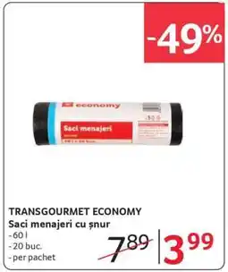 Selgros TRANSGOURMET ECONOMY Saci menajeri cu șnur Ofertă
