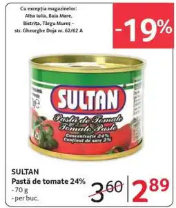 Selgros Sultan Pastă de Tomate 24% Ofertă