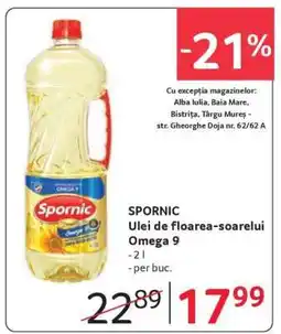 Selgros SPORNIC Ulei de floarea-soarelui Omega 9 Ofertă