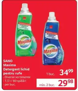 Selgros SANO Maxima Detergent lichid pentru rufe Ofertă