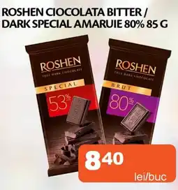 Unicarm ROSHEN CIOCOLATA BITTER/ DARK SPECIAL AMARUIE 80% Ofertă