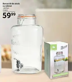 Selgros Borcan din sticlă cu robinet Ofertă