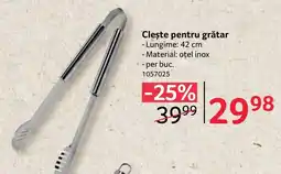 Selgros Cleşte pentru grătar Ofertă
