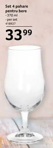 Selgros Set 4 pahare pentru bere Ofertă