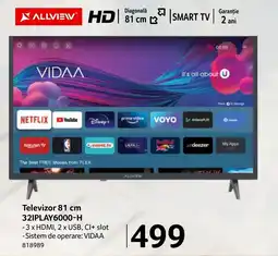 Selgros Televizor 81 cm 321PLAY6000-H Ofertă