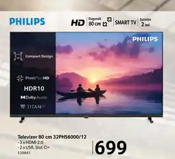 Selgros Televizor 80 cm 32PHS6000/12 Ofertă