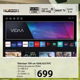 Selgros Televizor 109 cm 43HL4331F/C Ofertă