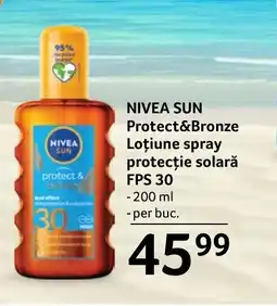 Selgros NIVEA SUN Protect&Bronze Loțiune spray protecție solară FPS 30 Ofertă
