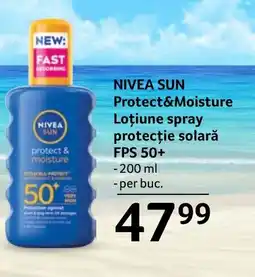 Selgros NIVEA SUN Protect&Moisture Loțiune spray protecție solară FPS 50+ Ofertă
