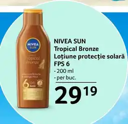 Selgros NIVEA SUN Tropical Bronze Loţiune protecție solară FPS 6 Ofertă