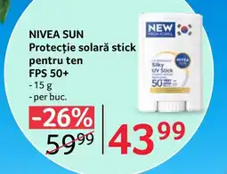 Selgros NIVEA SUN Protecție solară stick pentru ten FPS 50+ Ofertă