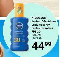 Selgros NIVEA SUN Protect&Moisture Loțiune spray protecție solară FPS 30 Ofertă
