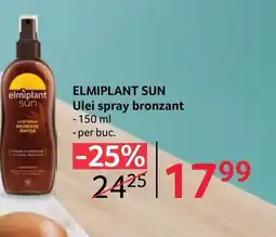 Selgros ELMIPLANT SUN Ulei spray bronzant Ofertă