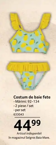 Selgros Costum de baie fete Ofertă