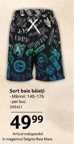 Selgros Sort baie băieți Ofertă