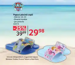 Selgros Papuci piscină copii Ofertă