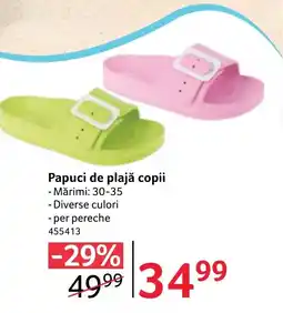 Selgros Papuci de plajă copii Ofertă