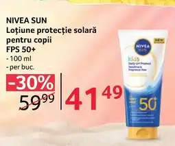 Selgros NIVEA SUN Loțiune protecție solară pentru copii FPS 50+ Ofertă