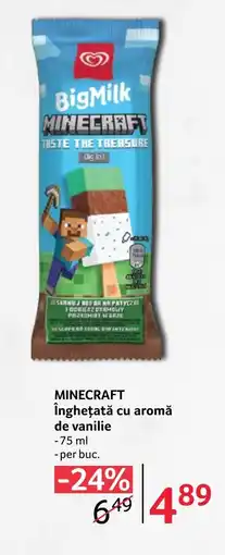 Selgros MINECRAFT înghețată cu aromă de vanilie Ofertă