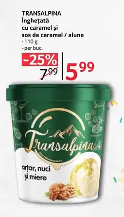 Selgros TRANSALPINA Îngheţată cu caramel şi sos de caramel / alune Ofertă