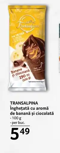 Selgros TRANSALPINA Înghețată cu aromă de banană și ciocolată Ofertă