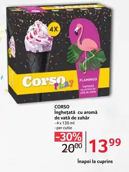 Selgros CORSO Înghețată cu aromă de vată de zahăr Ofertă