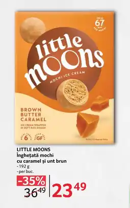 Selgros LITTLE MOONS Îngheţată mochi cu caramel și unt brun Ofertă