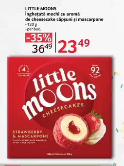 Selgros LITTLE MOONS Înghețată mochi cu aromă de cheesecake căpşuni și mascarpone Ofertă