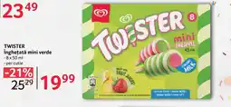 Selgros TWISTER Înghețată mini verde Ofertă