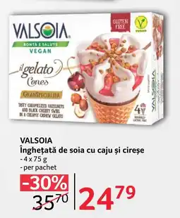 Selgros VALSOIA Înghețată de soia cu caju și cireșe Ofertă